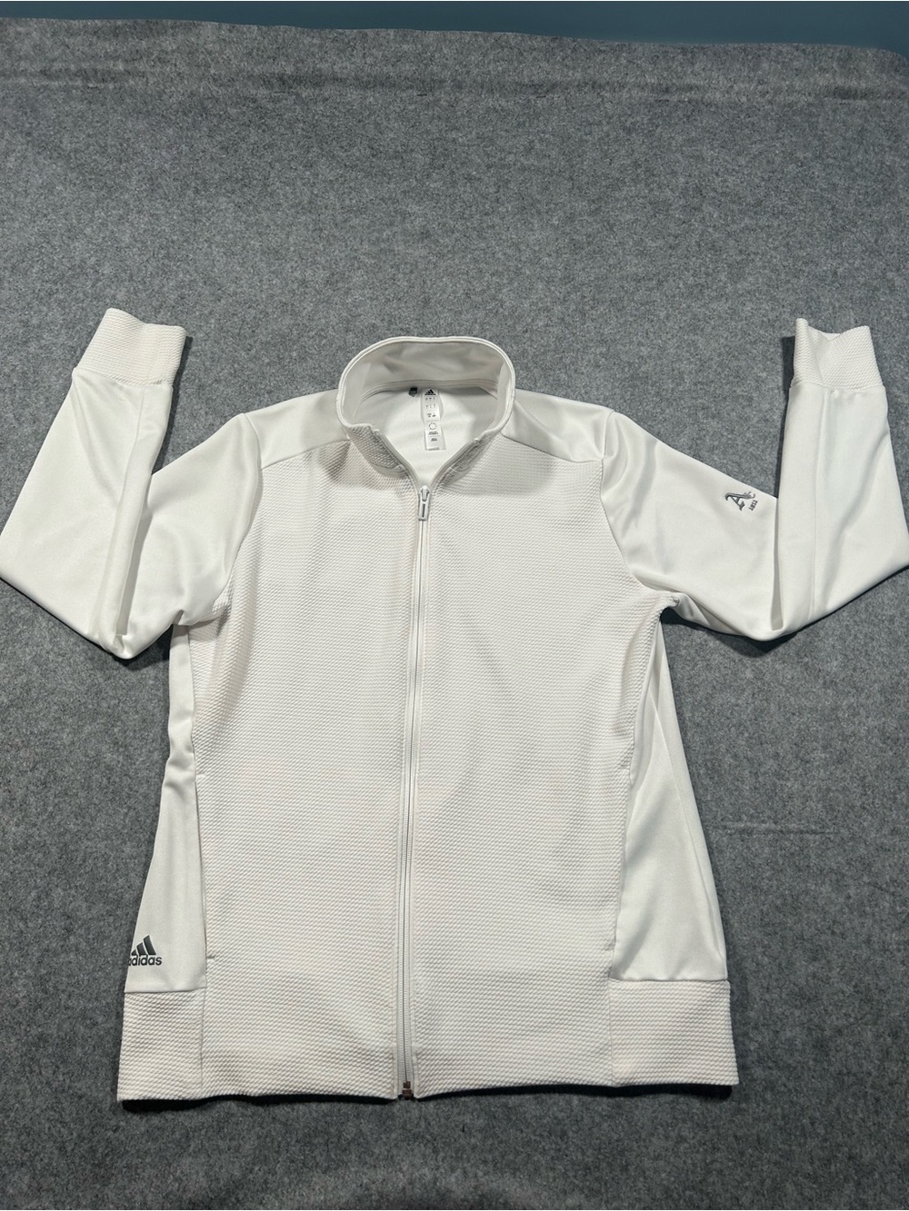 adidas White Lightweight Full-Zip Shirt Jacket